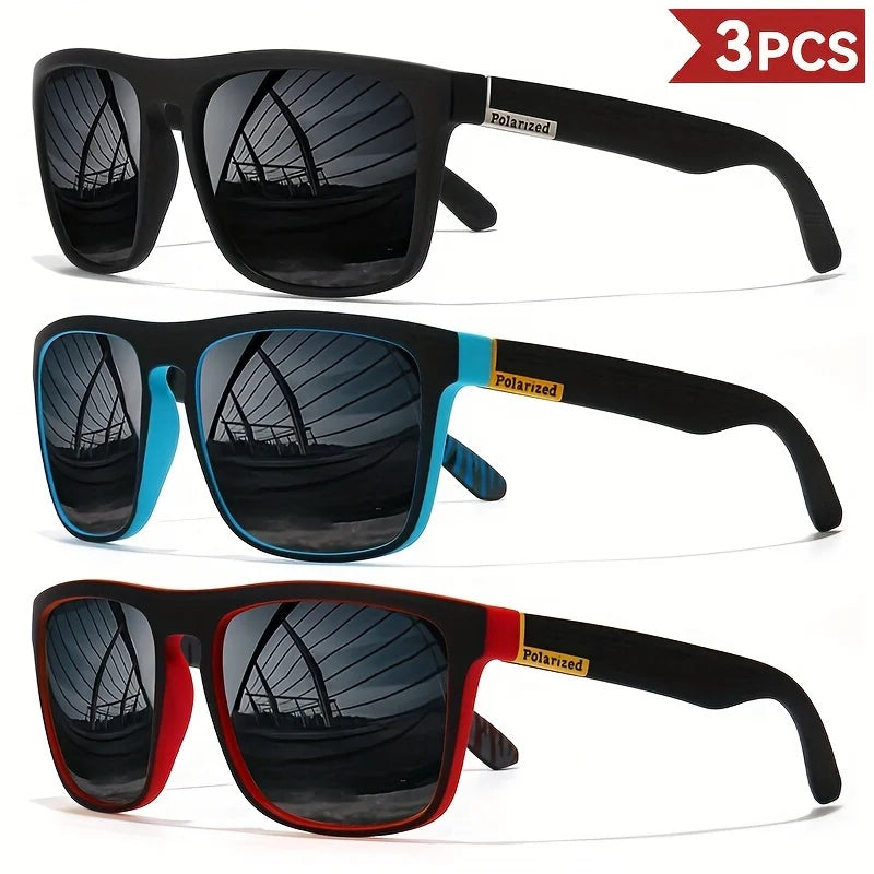 Gafas de sol cuadradas vintage polarizadas unisex