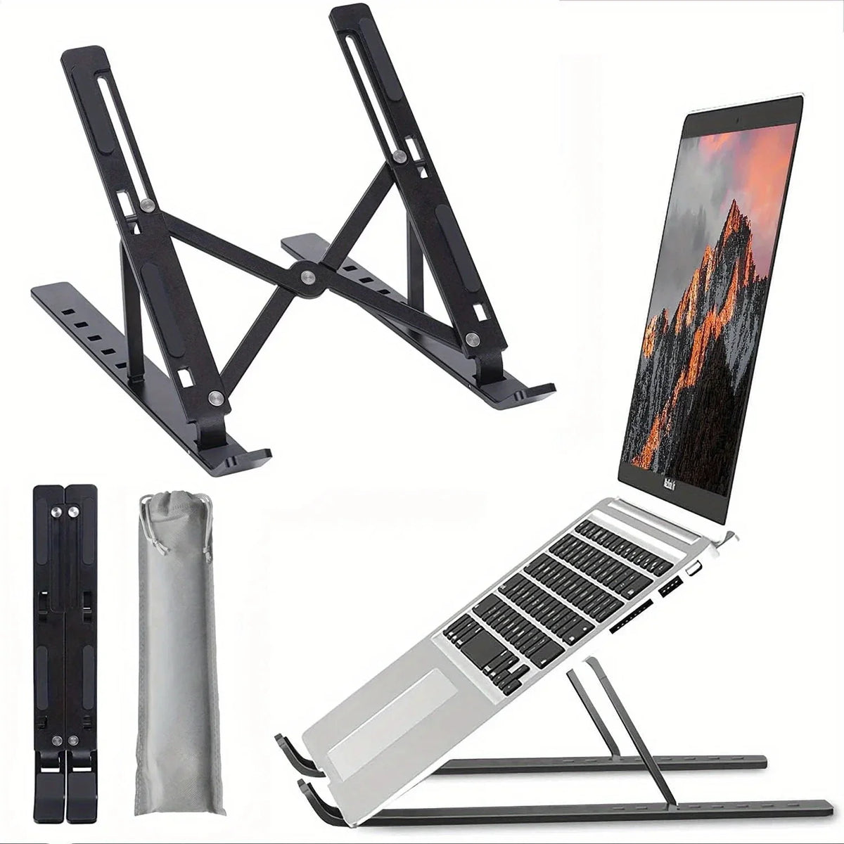 Soporte de aluminio para portátil regulable