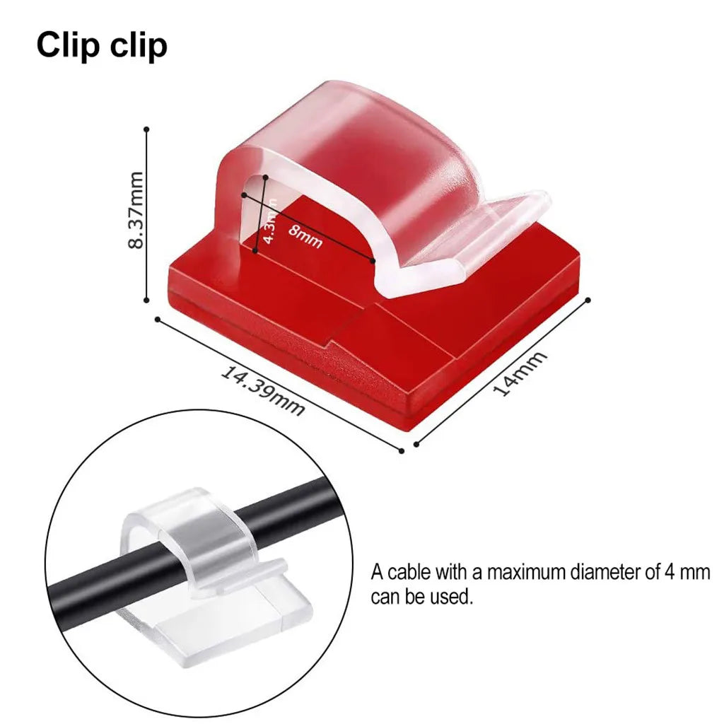 Clips organizadores de cables adhesivos