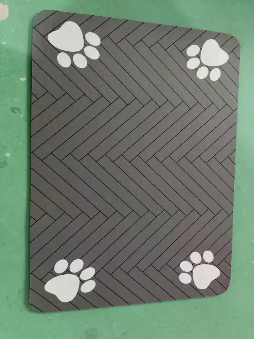Alfombrilla absorbente para comedero de mascotas