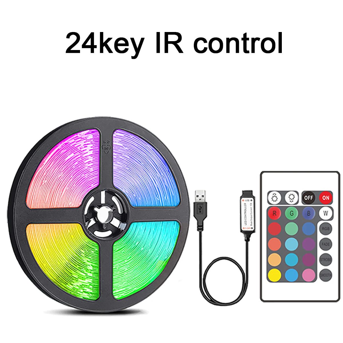 Tira LED RGB USB con mando a distancia