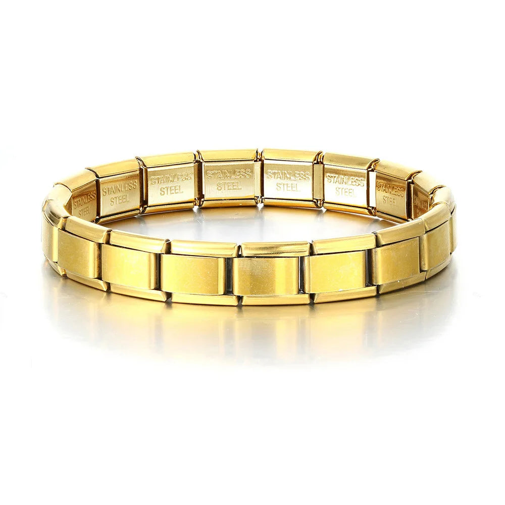 Pulsera italiana de eslabones de acero inoxidable
