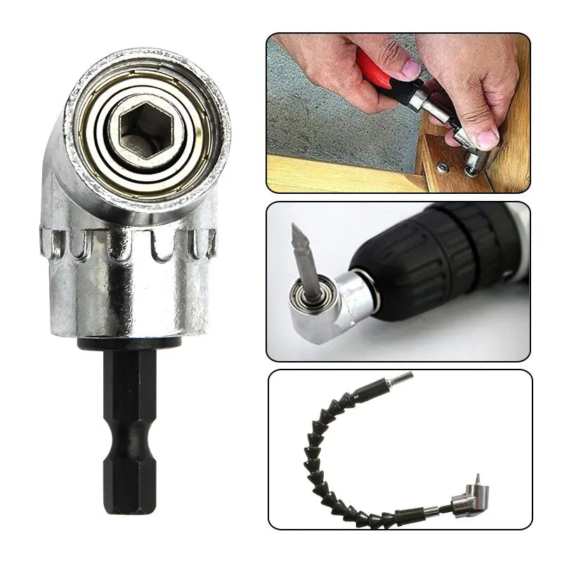 Adaptador acodado de 105° para taladro y atornillador
