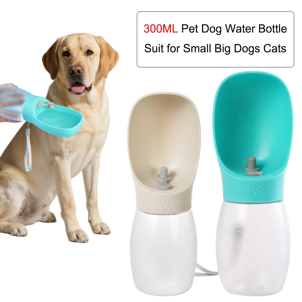 Botella de agua portátil para perros y gatos 300 ml