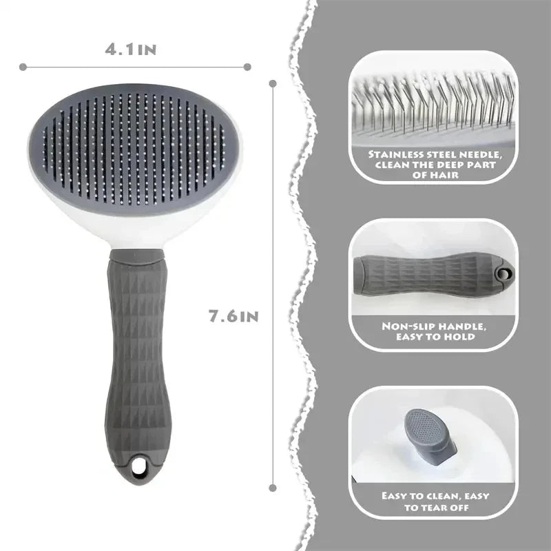 Cepillo autolimpiable para perros y gatos