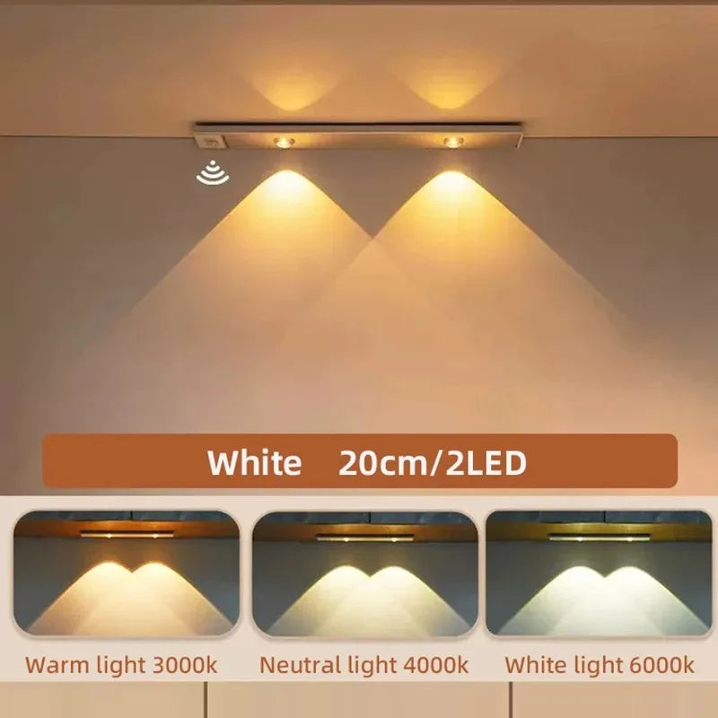 Lámpara LED ultrafina con sensor para muebles de cocina y armarios