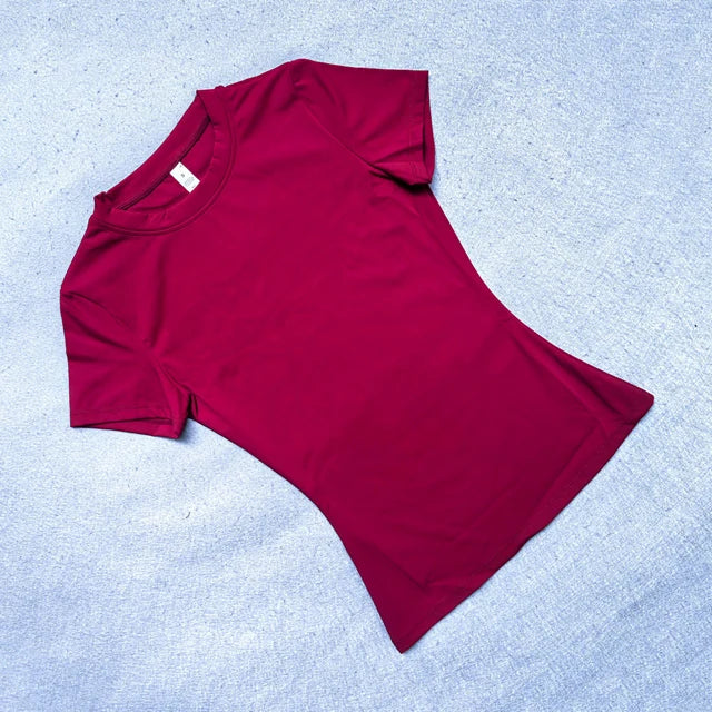 Camiseta deportiva sin costuras de mujer