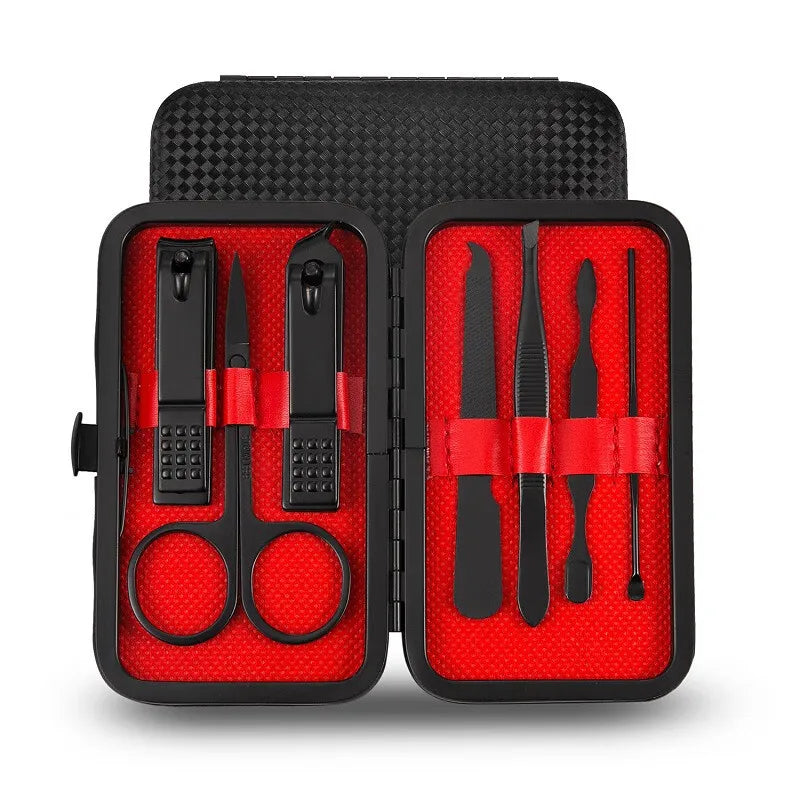 Set de manicura profesional en acero inoxidable con estuche