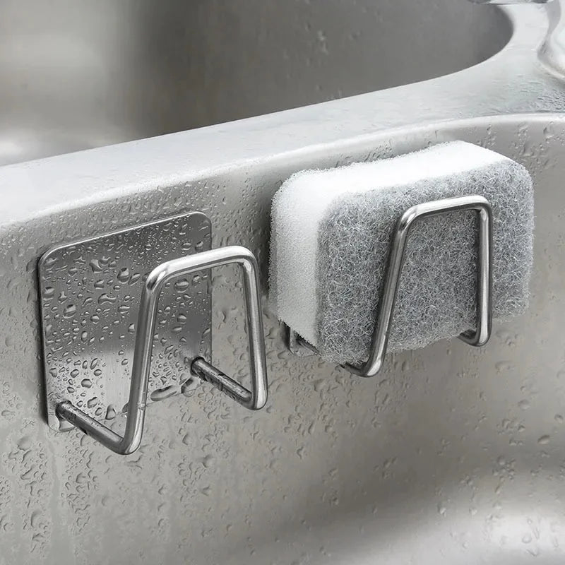 Soporte de acero inoxidable para estropajos y esponjas del fregadero