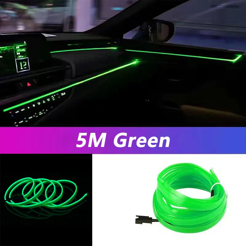 Tira LED de neón para interior del coche