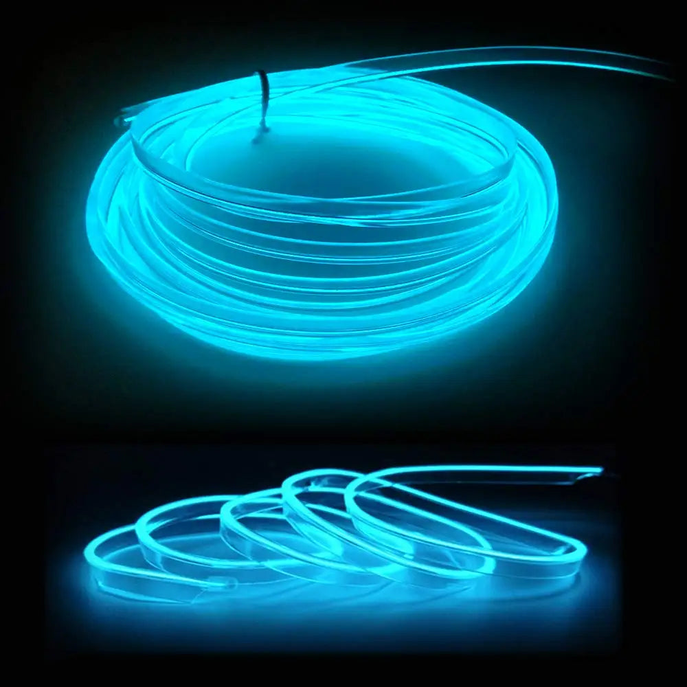 Tira LED de neón para interior del coche