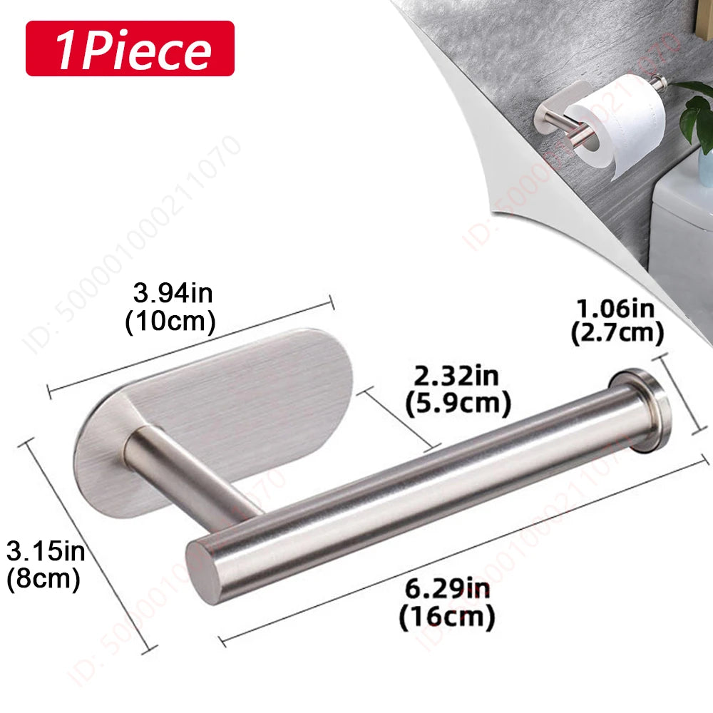 Portarrollos adhesivo para papel higiénico