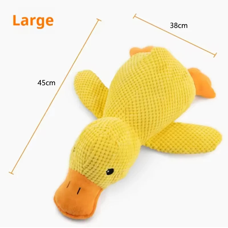 Juguete pato pisón resistente para perros