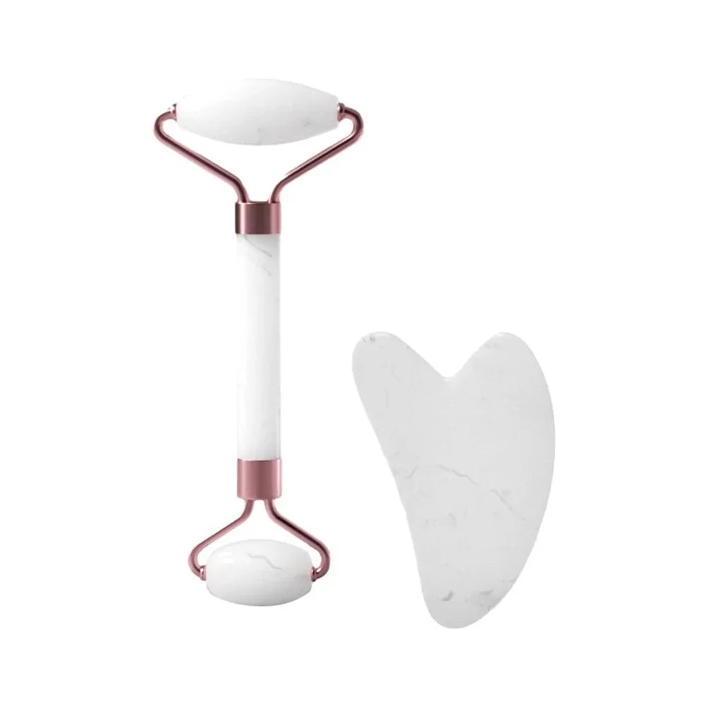 Kit facial de rodillo y gua sha