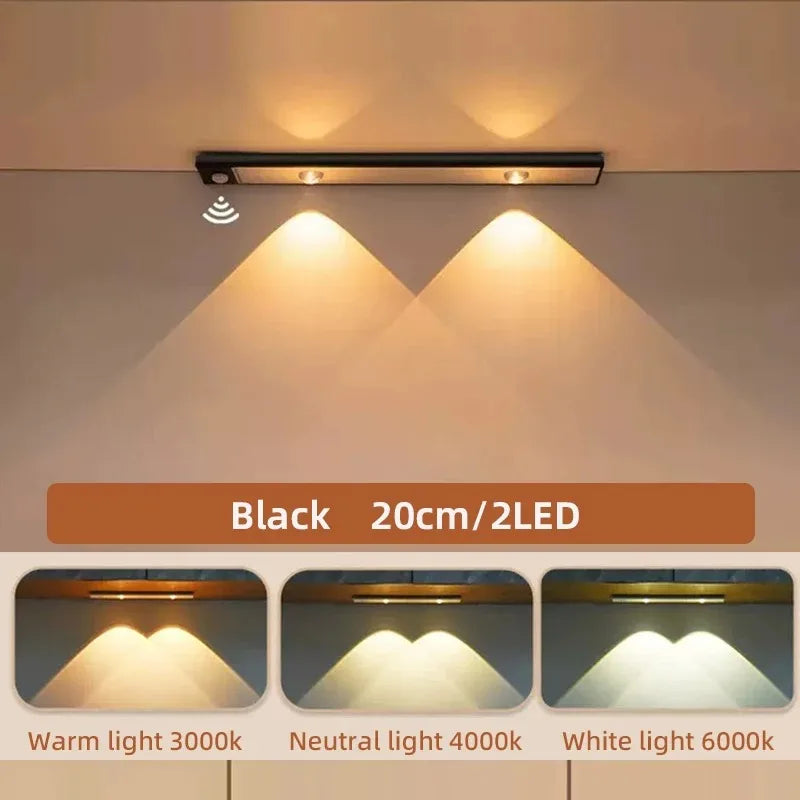 Lámpara LED ultrafina con sensor para muebles de cocina y armarios