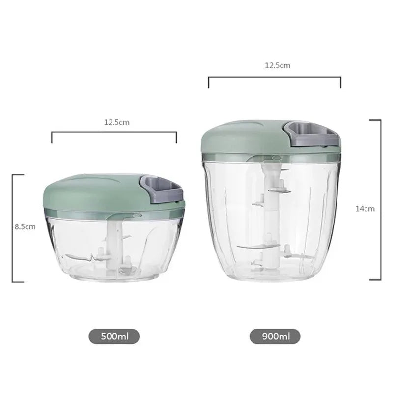 Picadora manual de cuerda para verduras y ajo