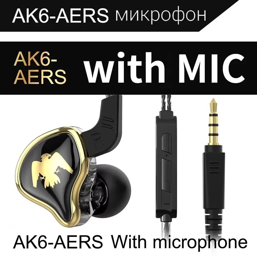 Auriculares in-ear con cable QKZ AK6 con micrófono