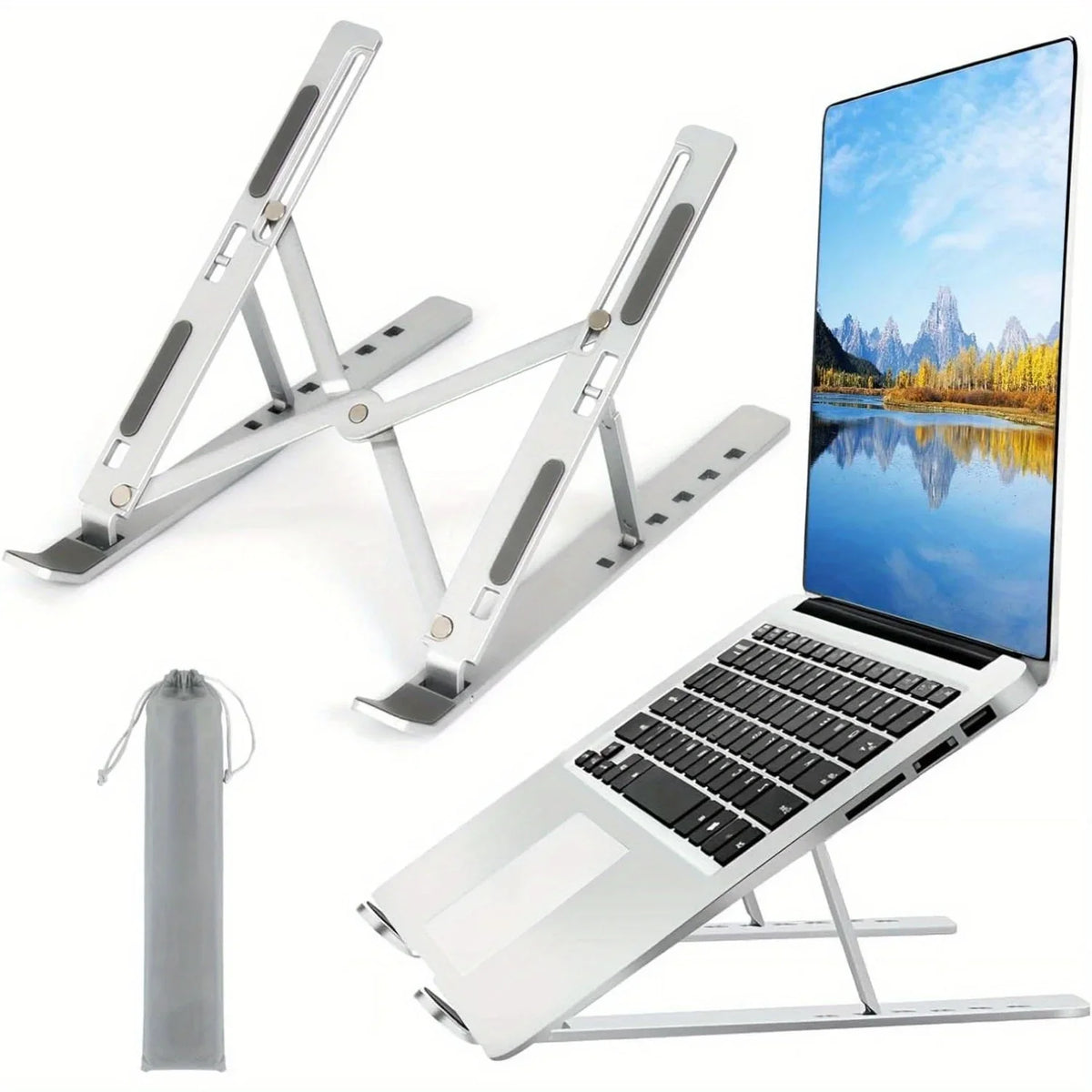 Soporte de aluminio para portátil regulable