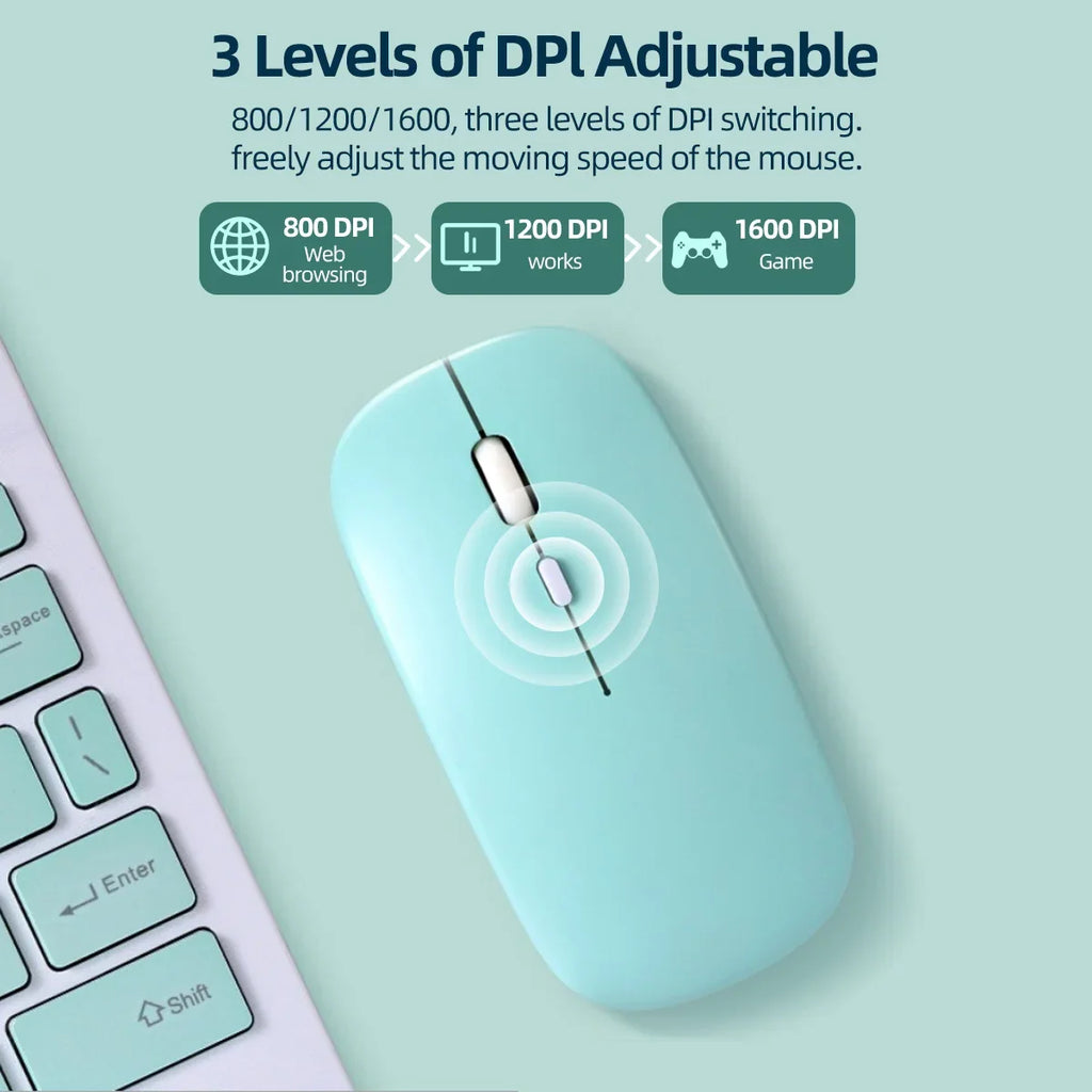 Ratón inalámbrico Bluetooth silencioso