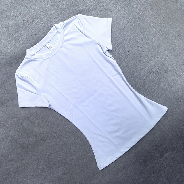 Camiseta deportiva sin costuras de mujer