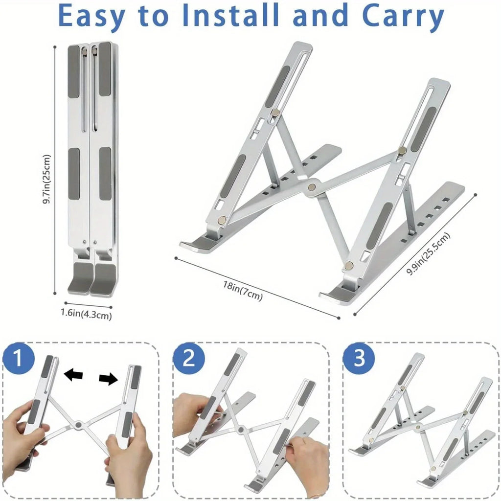 Soporte de aluminio para portátil regulable