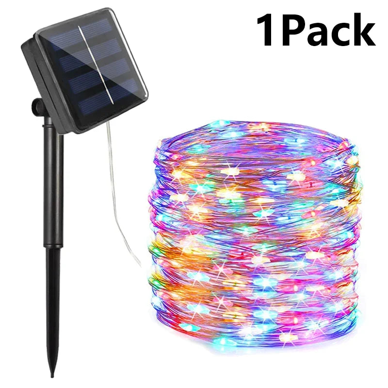 Guirnalda de luces LED solar para exterior
