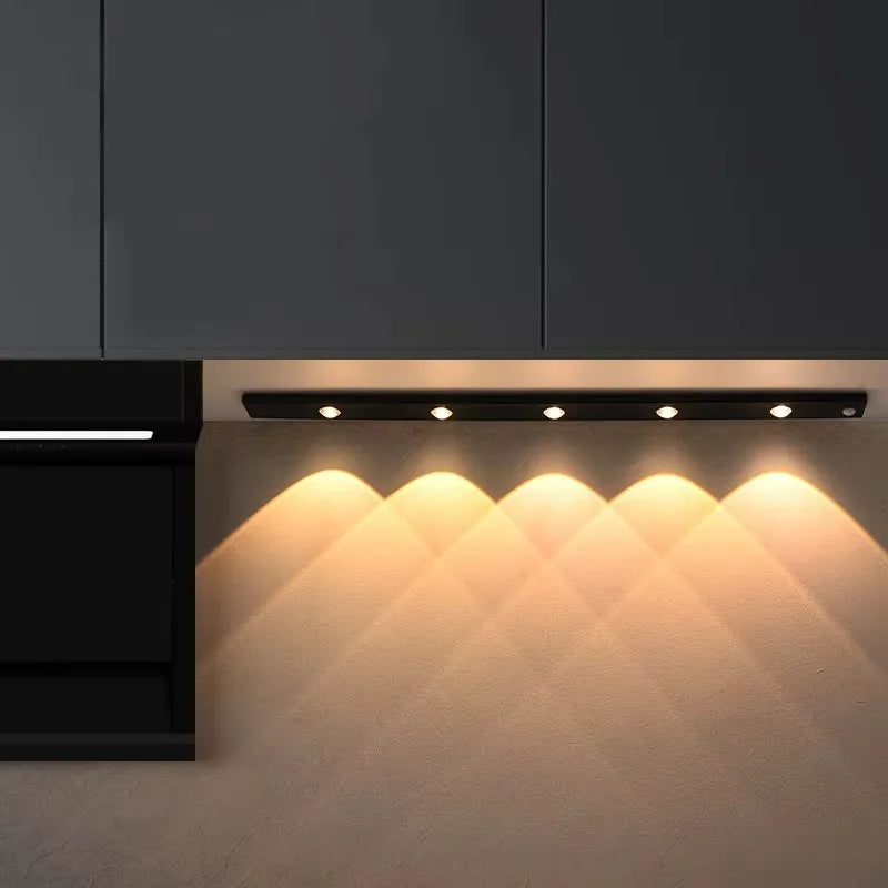 Lámpara LED ultrafina con sensor para muebles de cocina y armarios