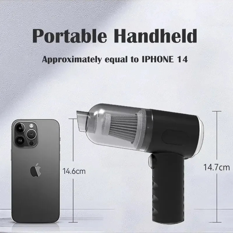 Mini aspiradora inalámbrica de mano para coche y hogar