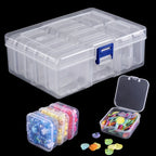 Caja organizadora transparente con compartimentos