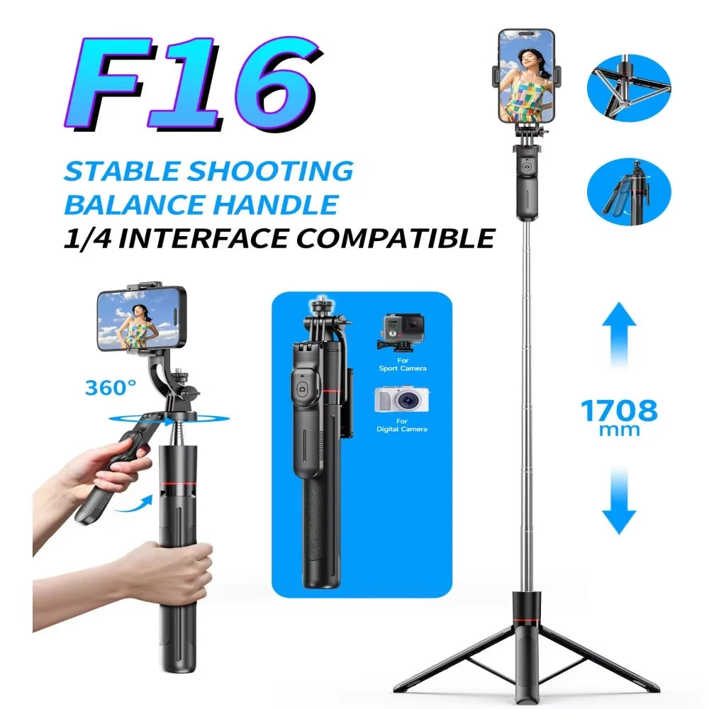 Palo selfie trípode Bluetooth de 170 cm