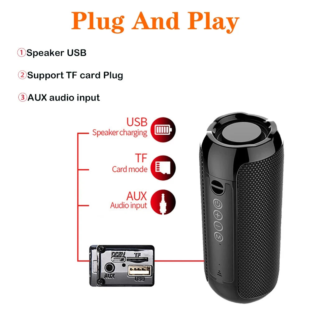 Altavoz Bluetooth portátil con radio FM
