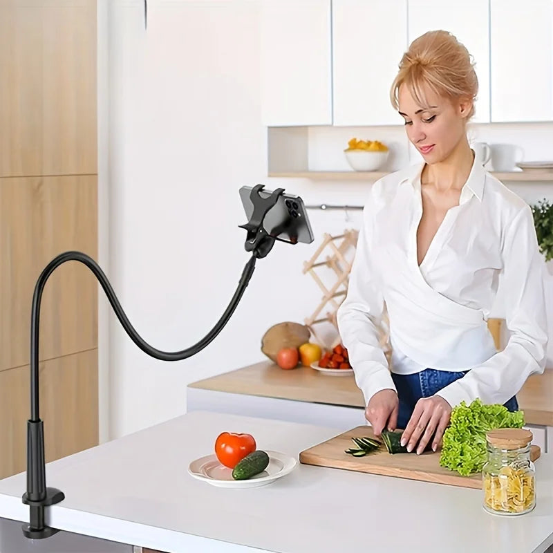 Soporte de móvil con brazo flexible para la cama