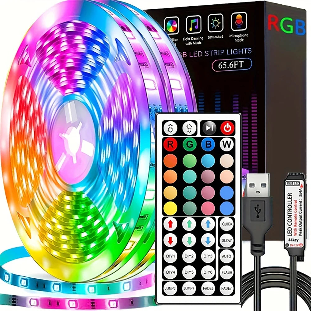 Tira LED RGB USB con mando a distancia