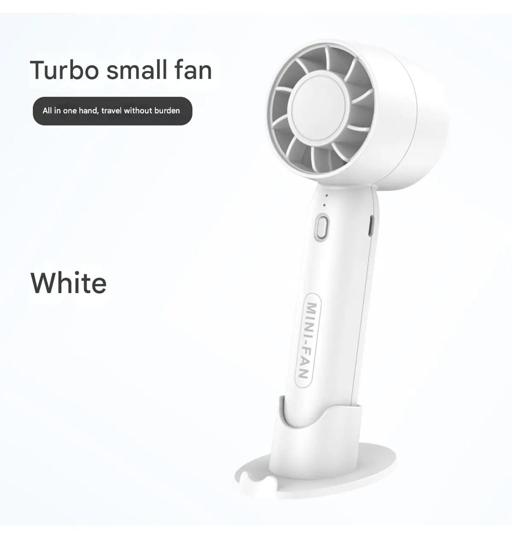 Mini ventilador turbo portátil recargable por USB