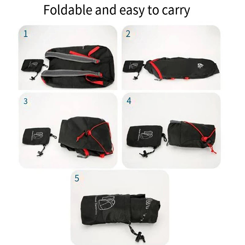 Mochila plegable impermeable para excursiones