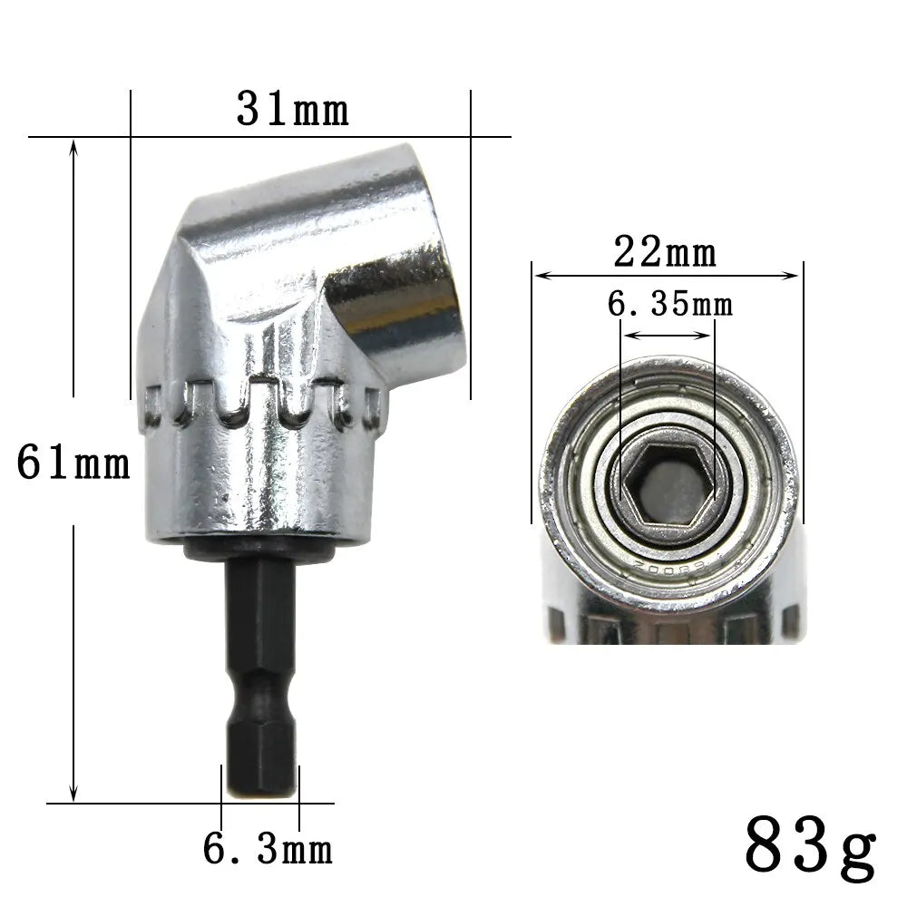 Adaptador acodado de 105° para taladro y atornillador