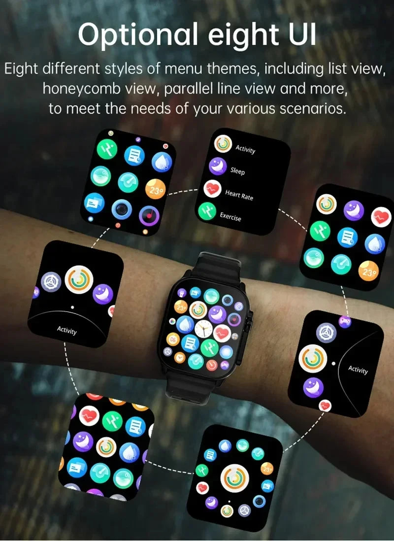 Smartwatch de hombre con pantalla HD de 2,01" y llamadas