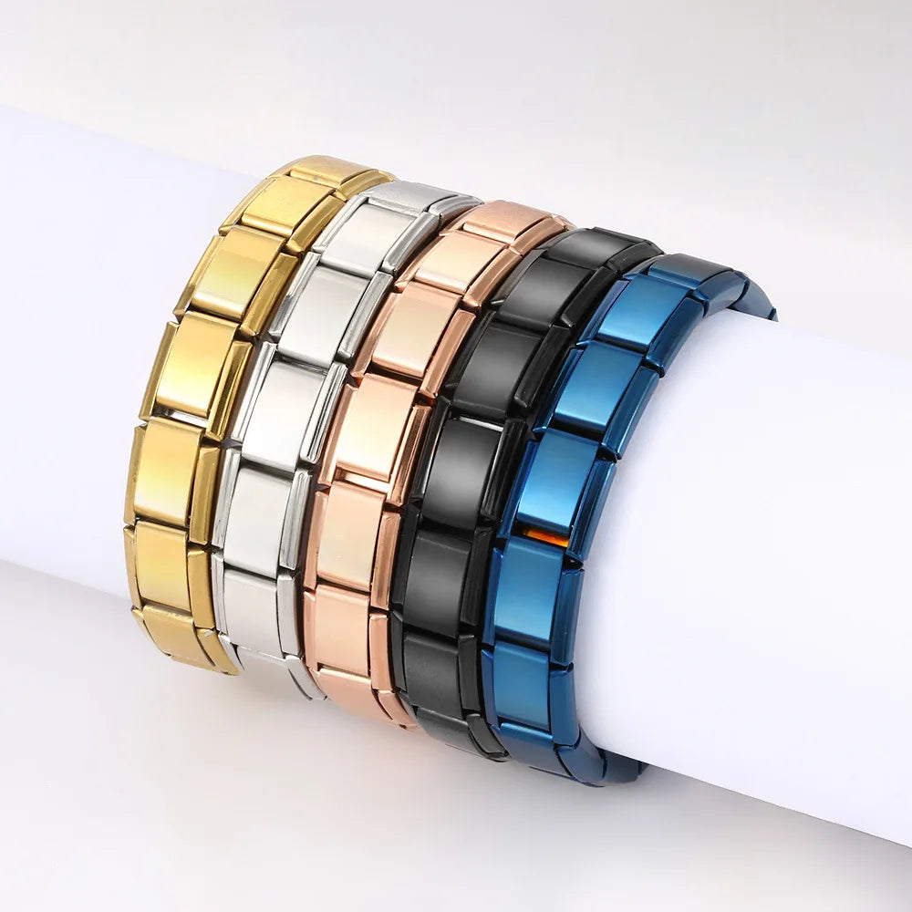 Pulsera italiana de eslabones de acero inoxidable