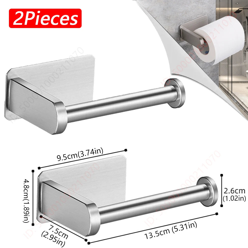 Portarrollos adhesivo para papel higiénico