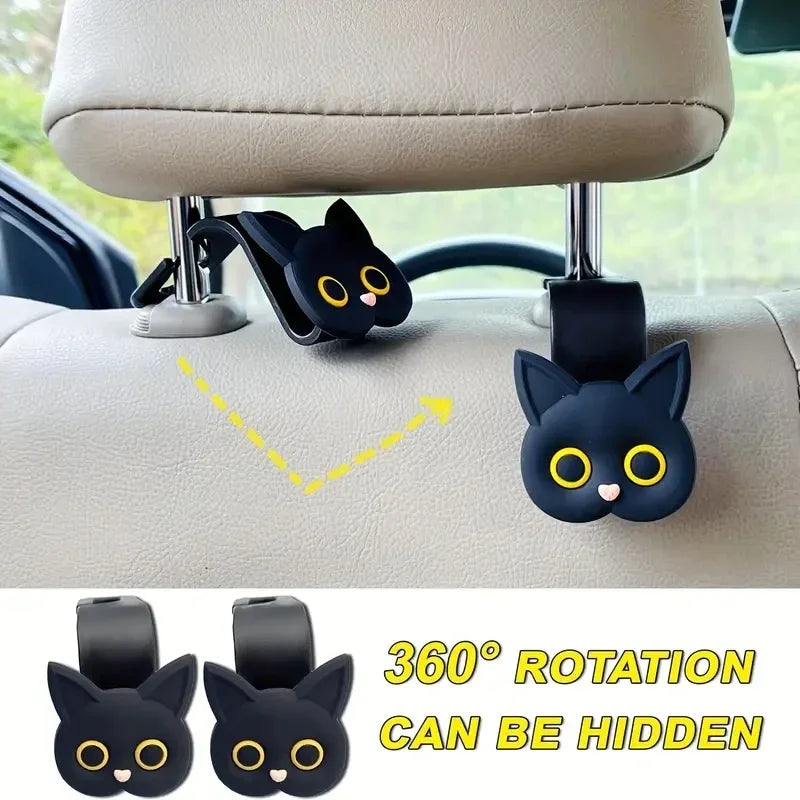Ganchos de gatito para reposacabezas del coche (2 uds)