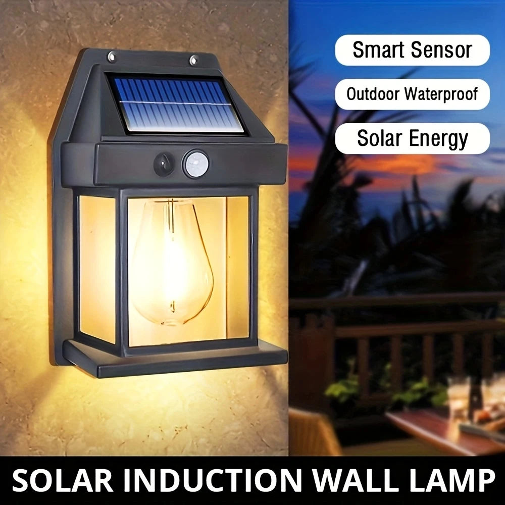 Aplique solar de pared con sensor de movimiento