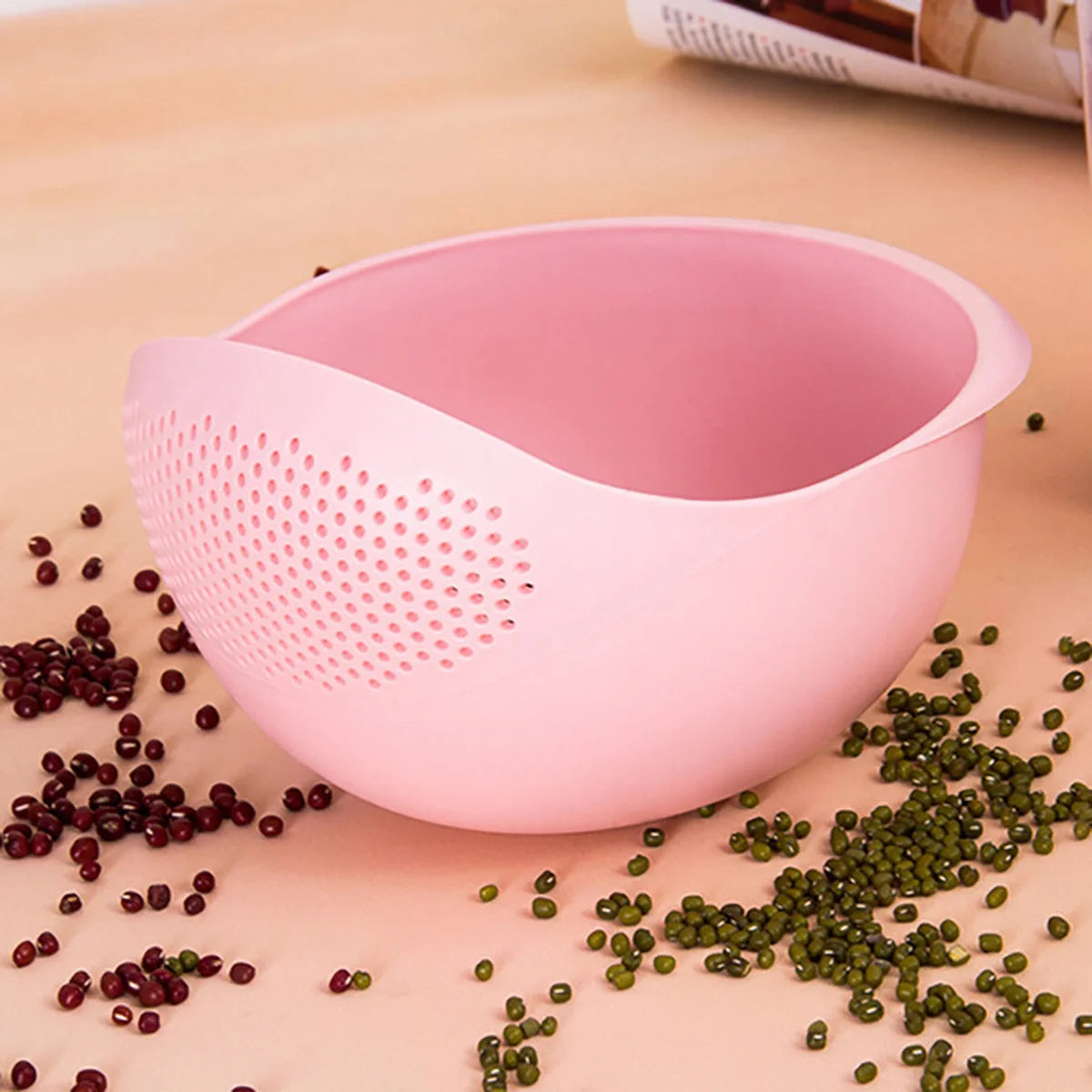Escurridor de arroz y frutas con asa