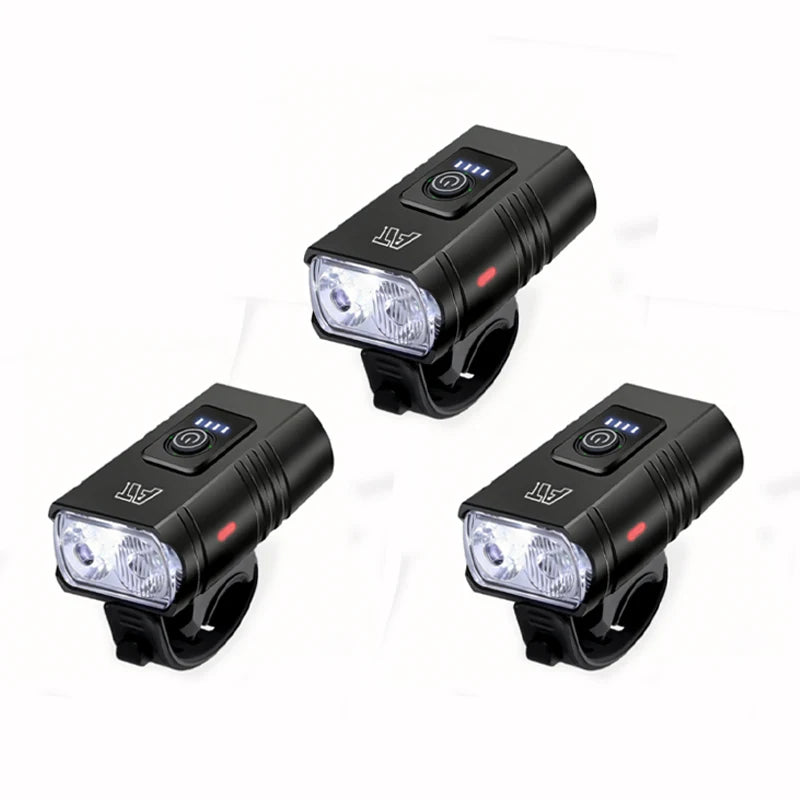 Luz delantera LED recargable para bicicleta