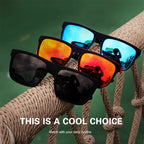 Gafas de sol cuadradas vintage polarizadas unisex