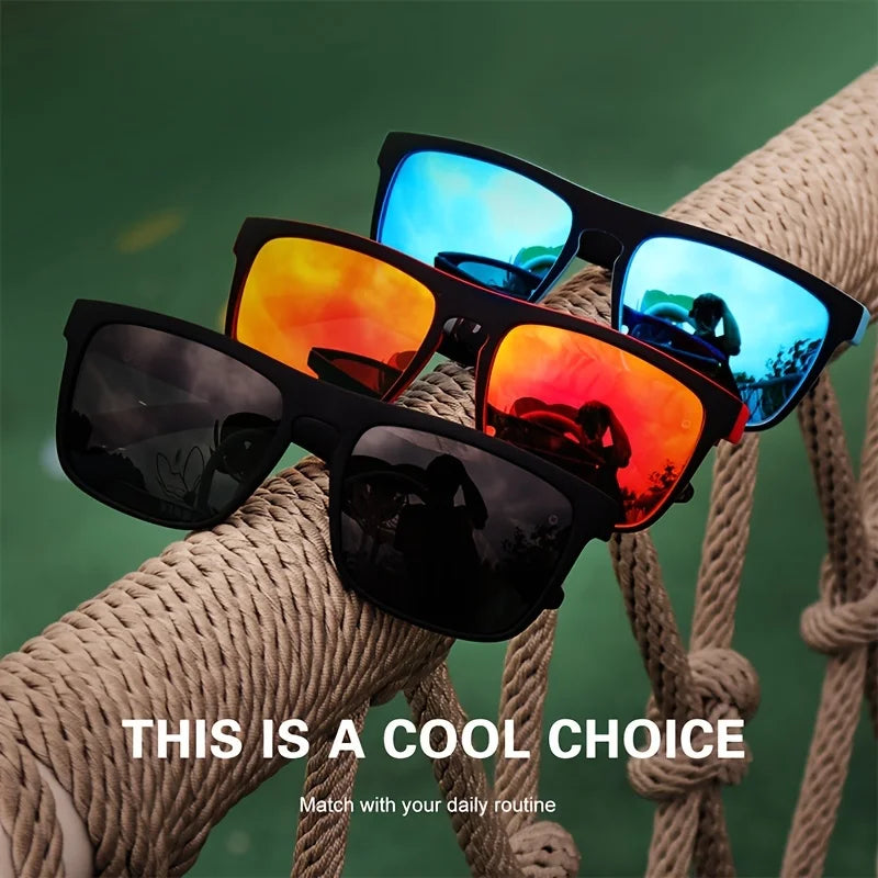 Gafas de sol cuadradas vintage polarizadas unisex