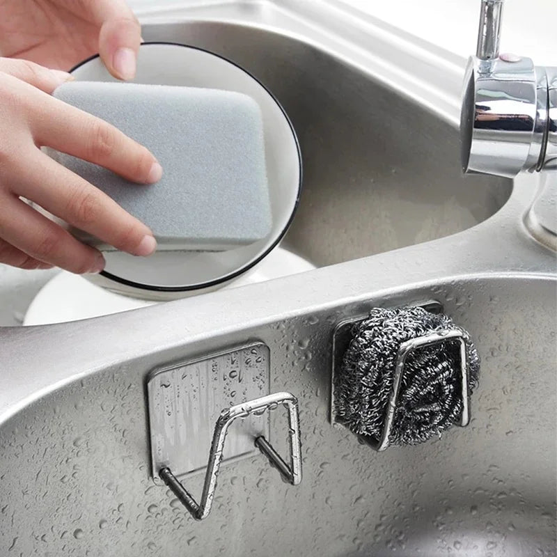 Soporte de acero inoxidable para estropajos y esponjas del fregadero