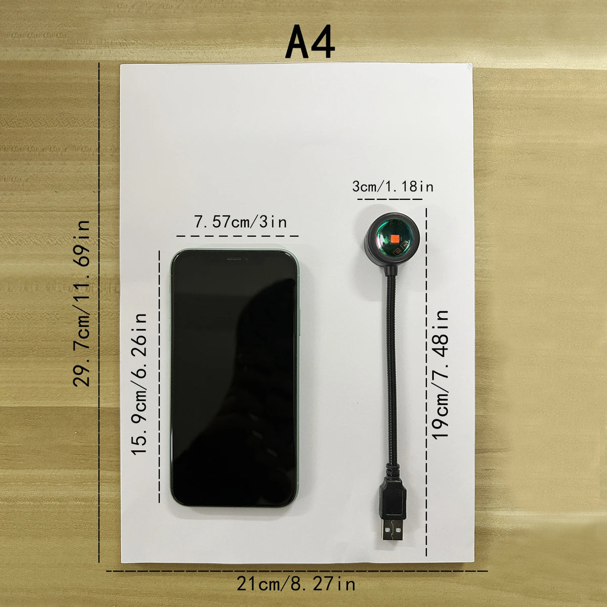 Lámpara de atardecer USB